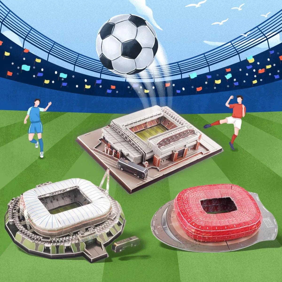 Rompecabezas 3D de Fútbol – Kit de Construcción