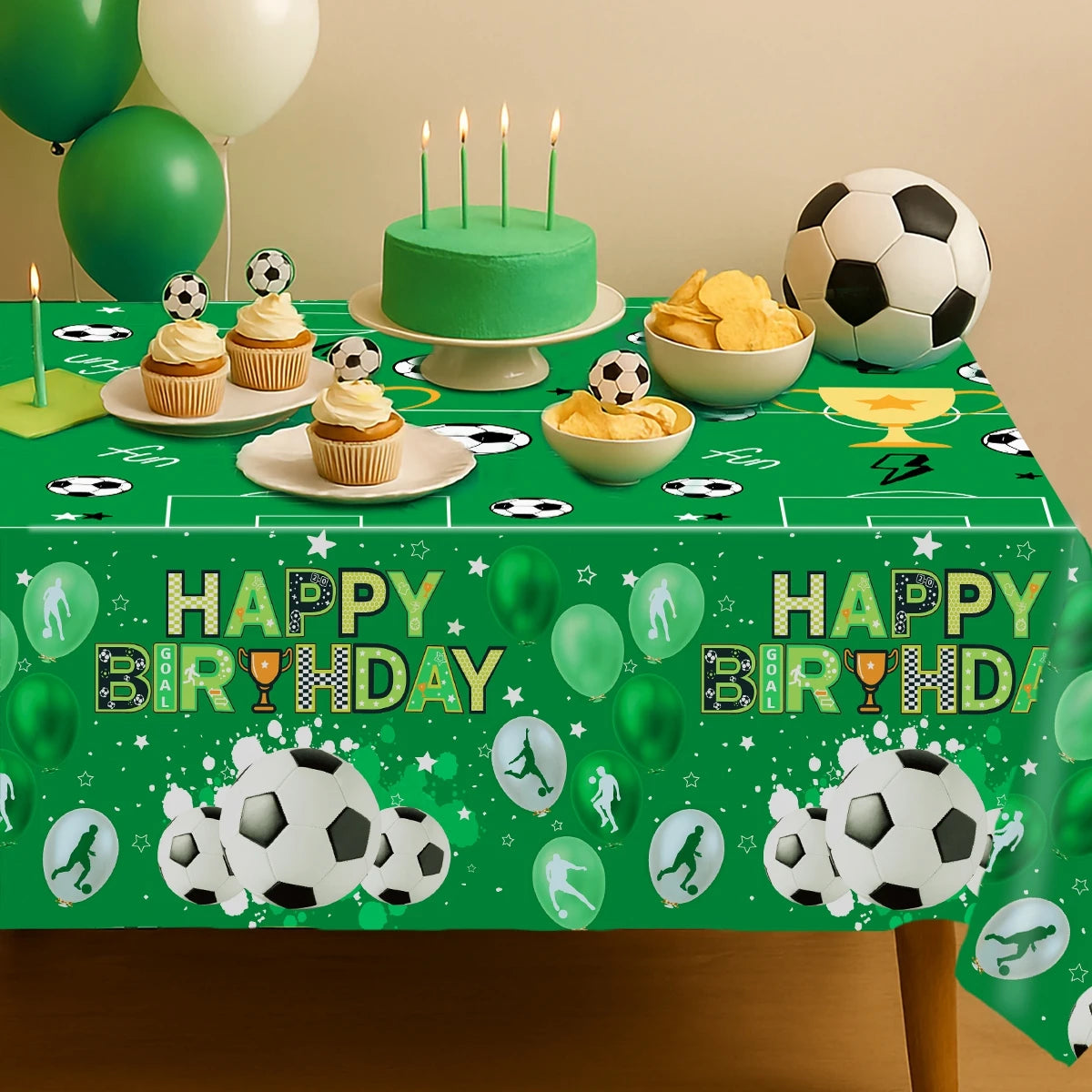 Mantel Desechable de Fútbol para Fiestas