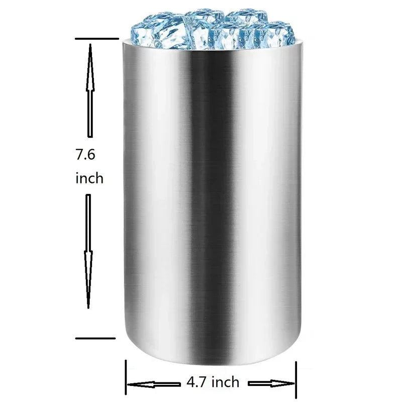 Enfriador de Vino de Acero Inoxidable – Doble Pared para Botellas de 750ml