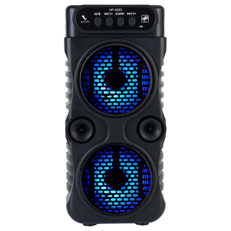 Altavoz Bluetooth Portátil KOQZM – Doble Subwoofer Estéreo para Exteriores