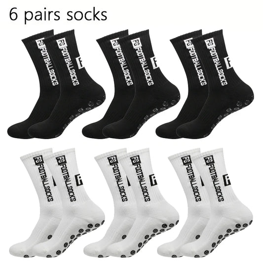 Pack de 6 Pares de Calcetines Deportivos Antideslizantes Unisex