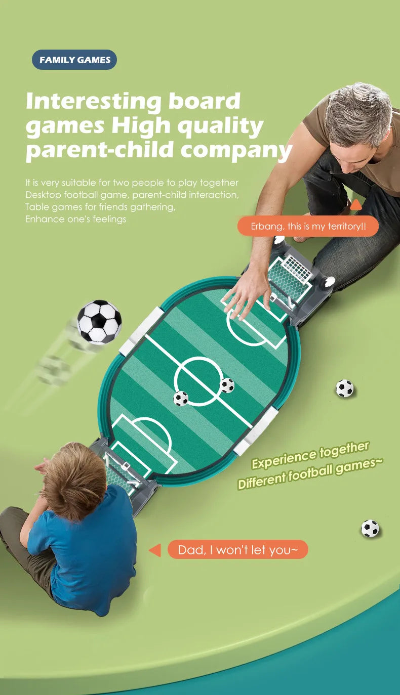 Juego de Mesa de Fútbol Portátil para Niños y Familias