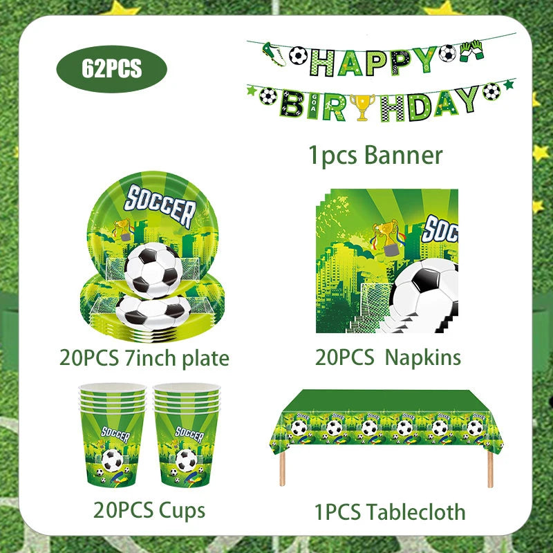 Set de Decoración de Cumpleaños de Fútbol