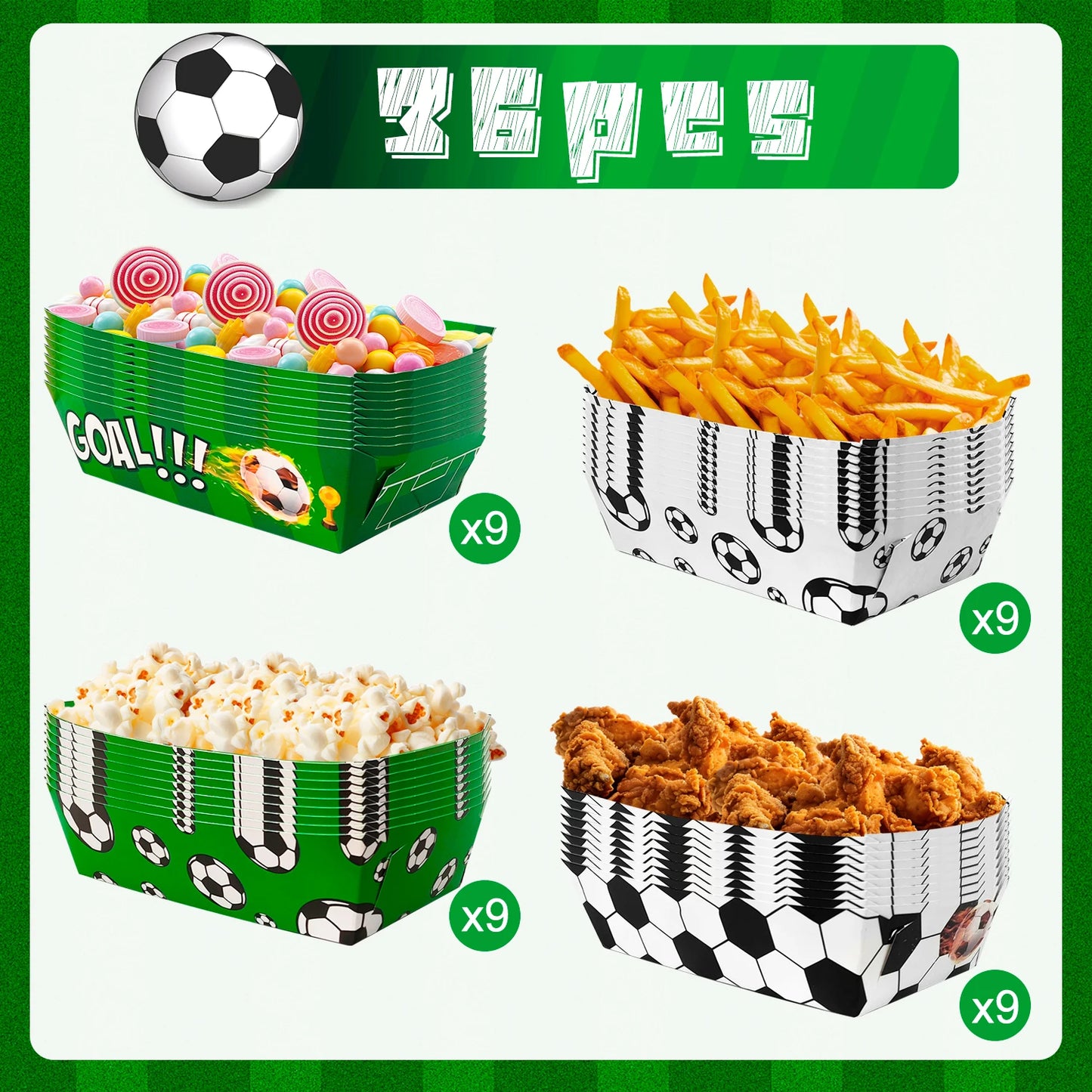 Platos Desechables de Fútbol x36 – Fiesta