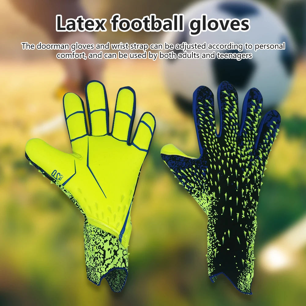 Guantes de Portero de Fútbol Profesional – Antideslizante, Protección Dedos