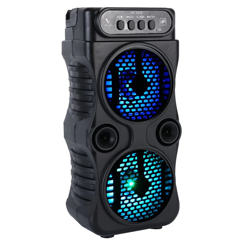 Altavoz Bluetooth Portátil KOQZM – Doble Subwoofer Estéreo para Exteriores