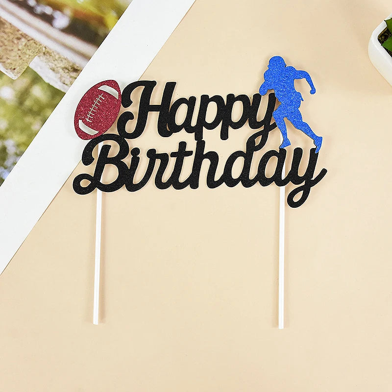 Adorno para torta "Feliz Cumpleaños" – Tema Fútbol para Fiestas Infantiles