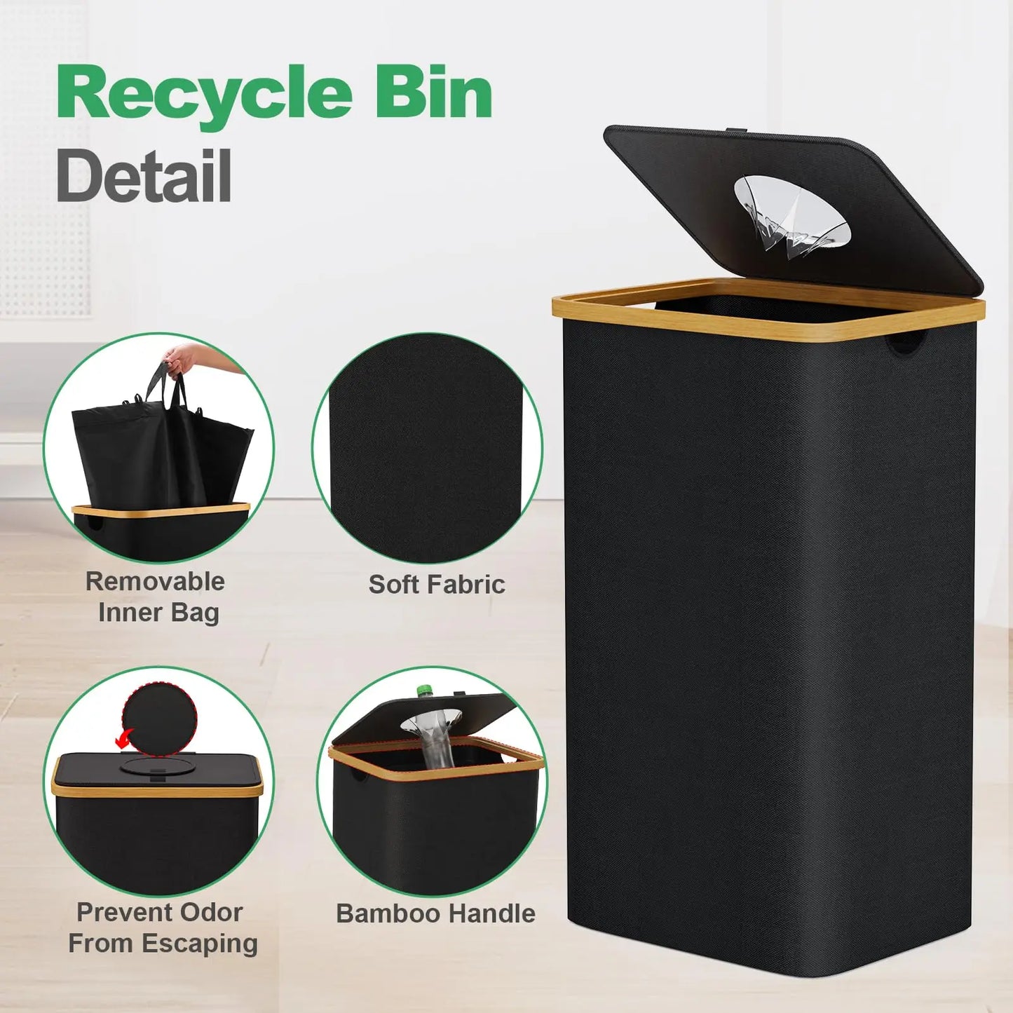 Cesta Plegable de Almacenamiento para Botellas – 100L con Bolsa Interior Impermeable (2 Unidades)