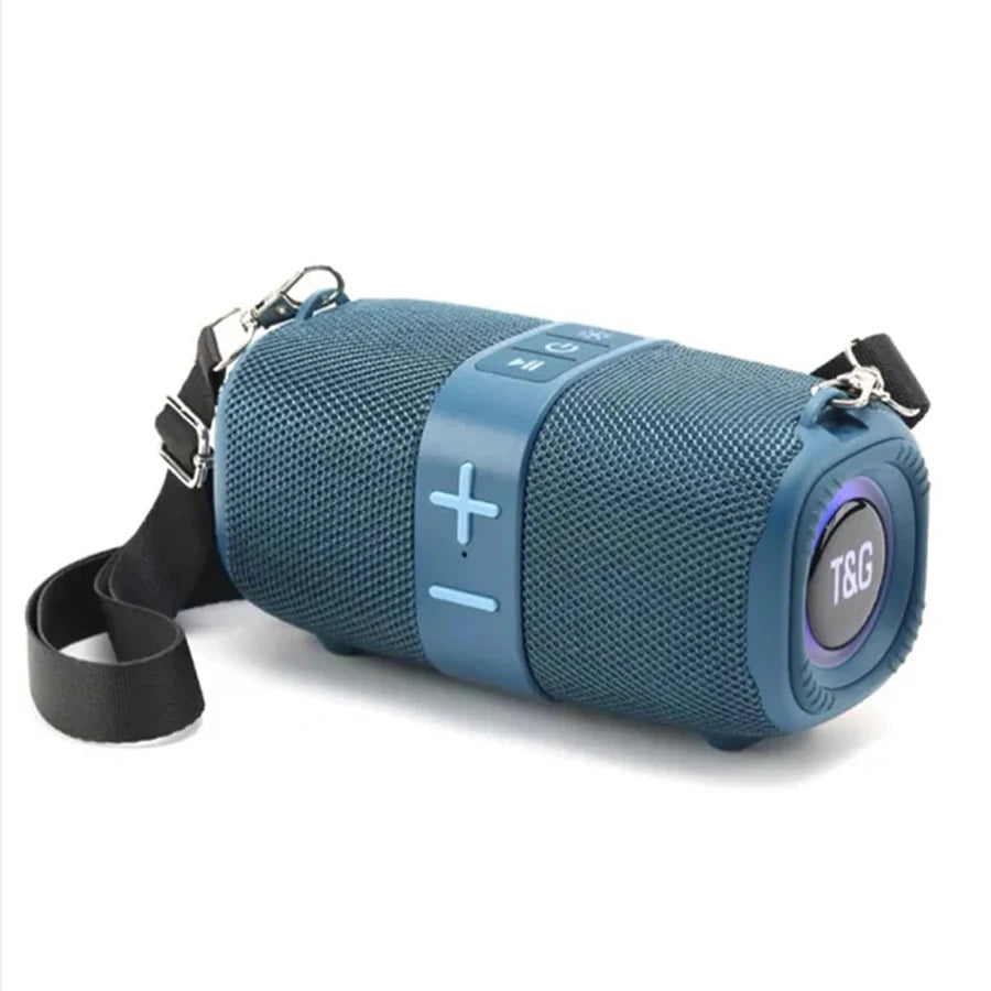 Altavoz Bluetooth Portátil T&G 5W con Subwoofer, Radio FM y Luces LED Multicolor