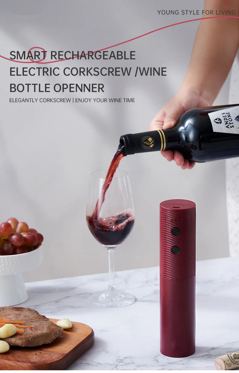Abridor de Botellas de Vino Eléctrico Automático