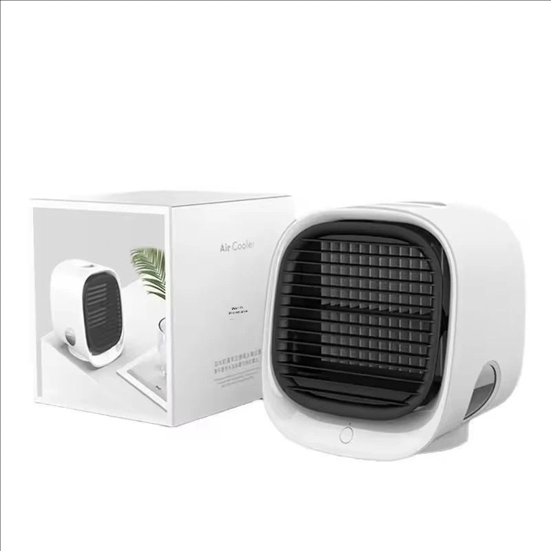 Mini Enfriador de Aire Portátil USB – Ventilador Evaporativo de 3 Velocidades