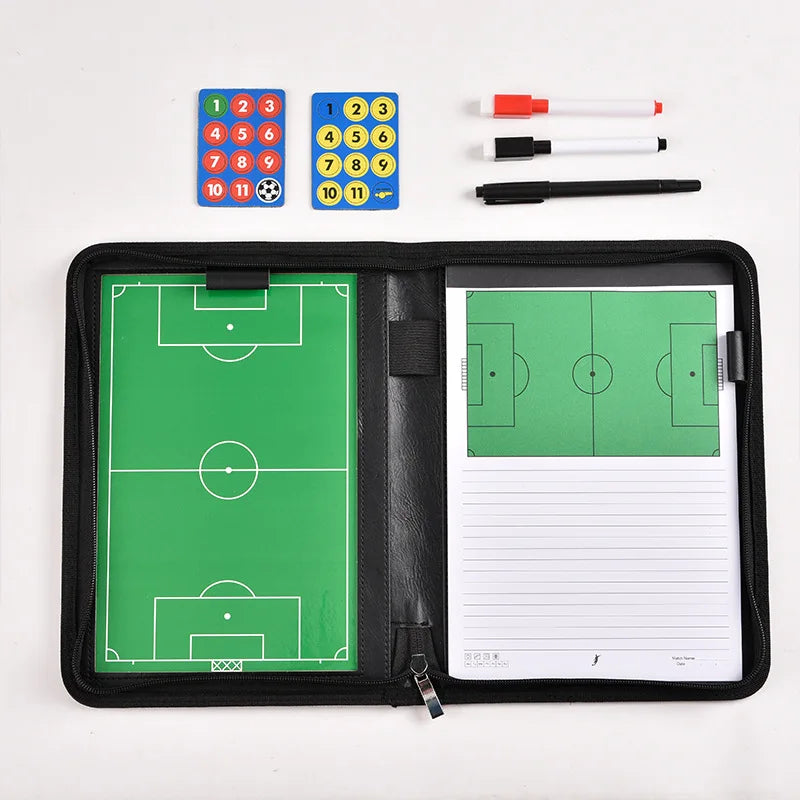 Tablero Táctico de Fútbol Magnético con Rotuladores y Portapapeles
