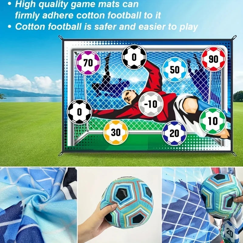 Tapete de Juego de Fútbol para Niños – Set Deportivo con Pelotas de Velcro