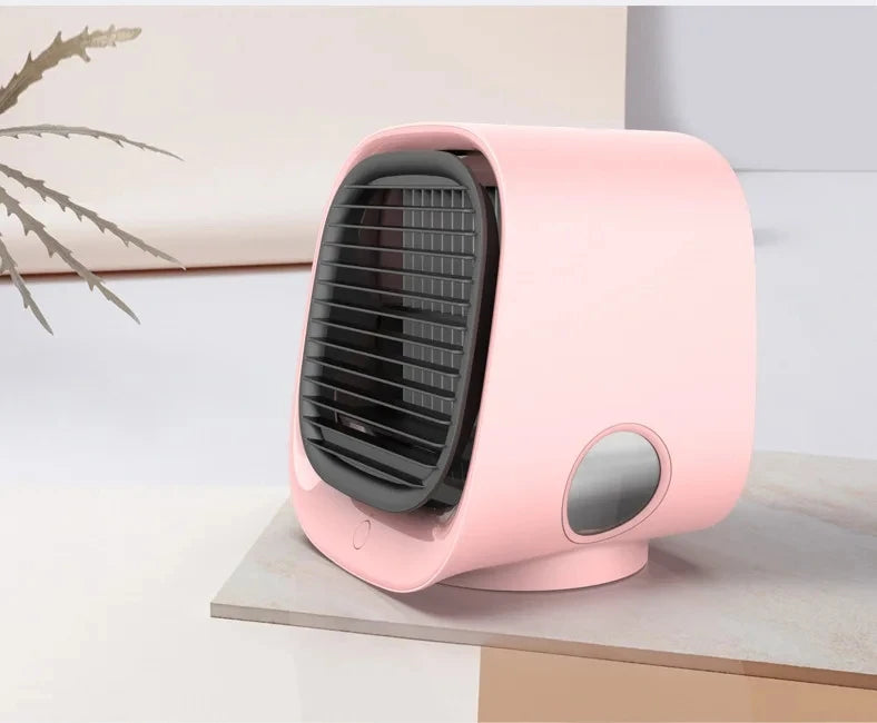 Mini Enfriador de Aire Portátil USB – Ventilador Evaporativo de 3 Velocidades