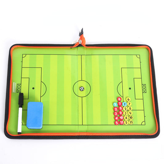 Tablero Táctico de Fútbol con Cremallera Magnética – Estrategia Portátil para Entrenadores